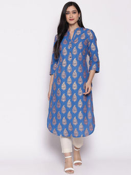 Biba - Blue Cotton Kurti