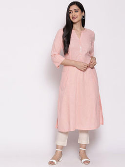 Biba - Pink Cotton Kurti