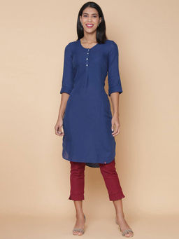 Biba - Blue Cotton Kurti