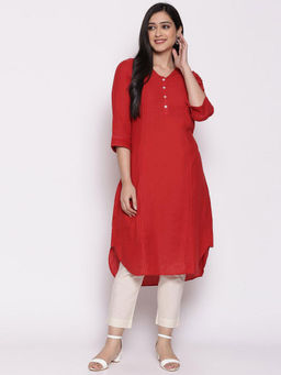 Biba - Red Cotton Kurti
