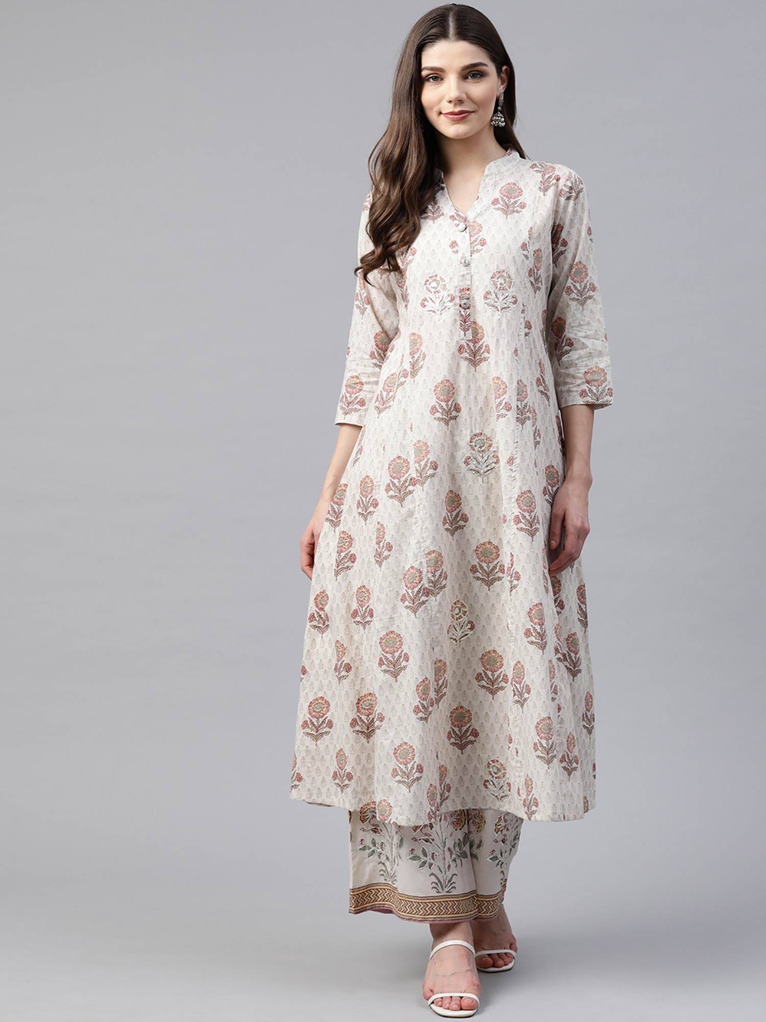 Self Print Cotton Kurti 