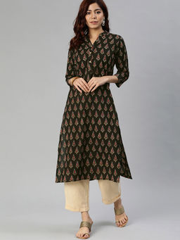 Divena - Black Embellished Kurta