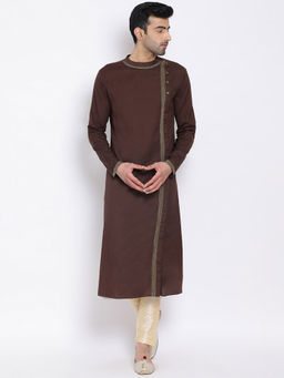 Devoiler - Men Coffee Brown Kurta