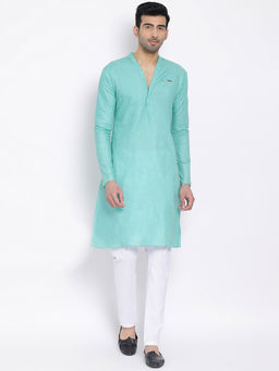 Devoiler - Regular Fit Blue Colour Kurta