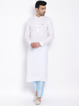 Devoiler - Regular White Colour Kurta