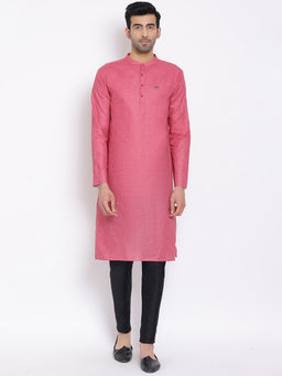 Devoiler - Regular Fit Pink Colour Kurta