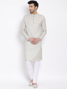 Devoiler - Regular Fit Grey Colour Kurta