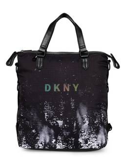 DKNY - GLIMMER Black Color Polyester Material Soft Medium Size Boarding Bag