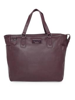 DKNY - LIMITED EDITION Burgundy Color Polyester Material Soft Medium Size Boarding Bag