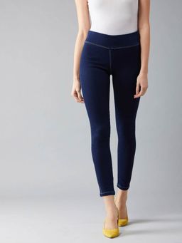 DOLCE CRUDO - Navy Blue High Rise Denim Jeggings