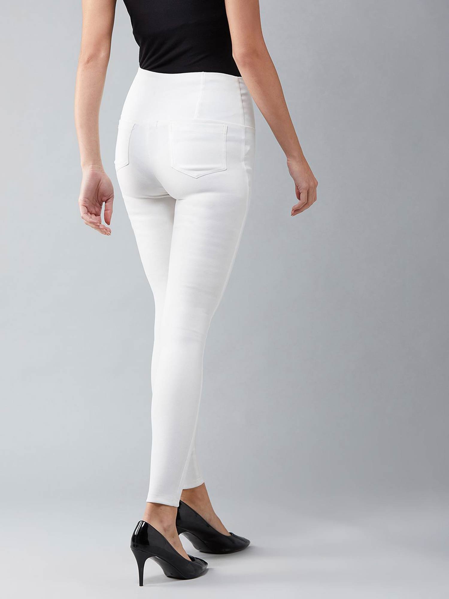 Buy DOLCE CRUDO White Treggings Online 