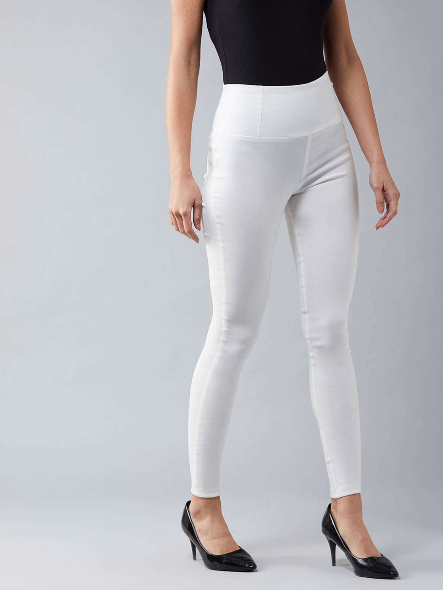 Buy DOLCE CRUDO White Treggings Online 