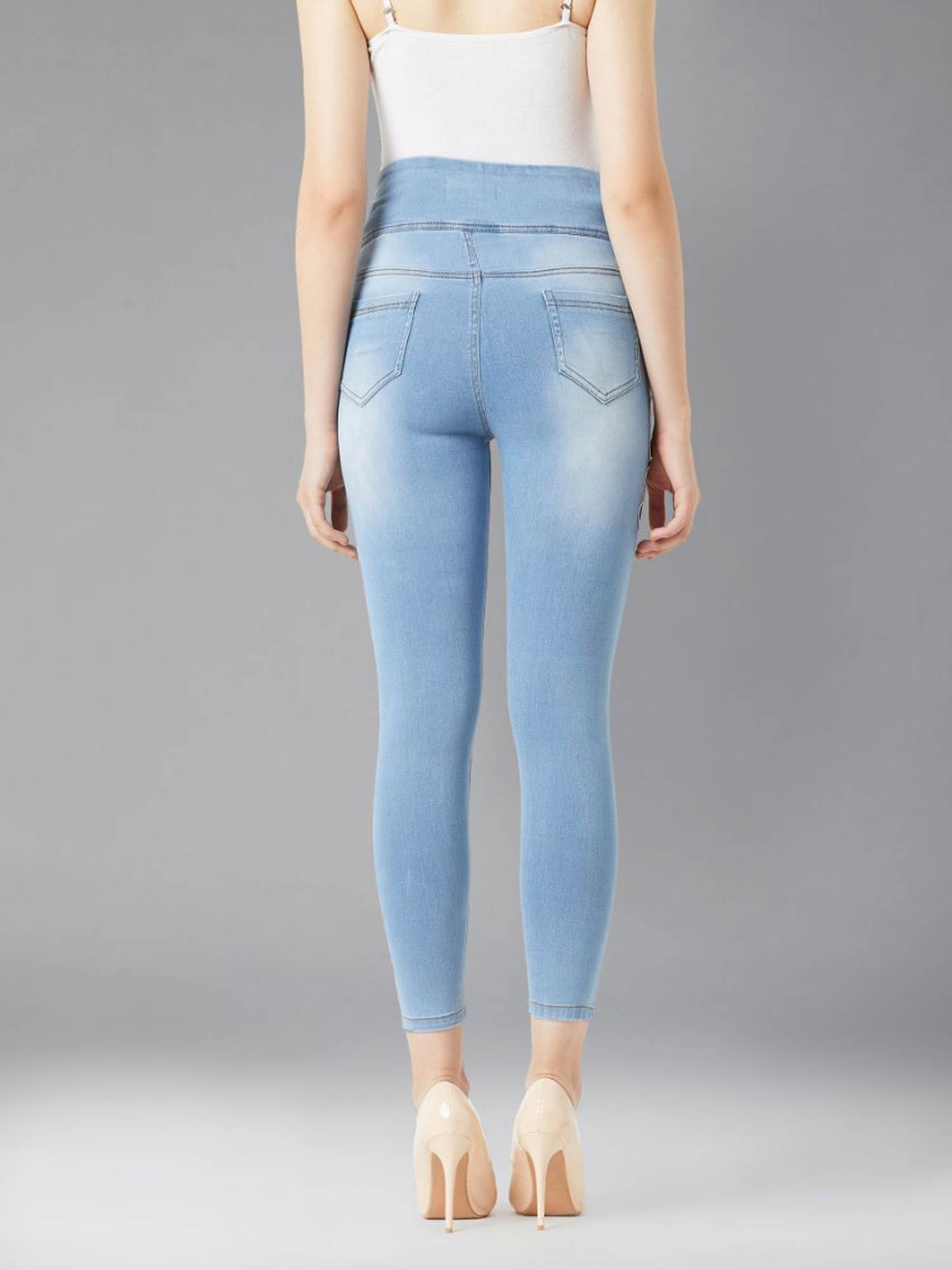 Buy DOLCE CRUDO Light Blue High Rise 