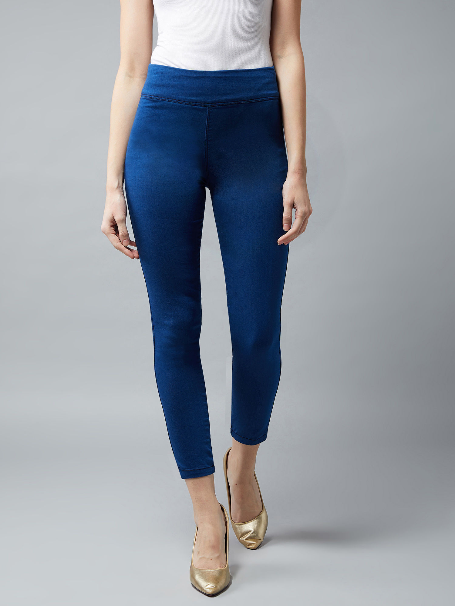 Buy DOLCE CRUDO Carbon Blue Skinny Fit 