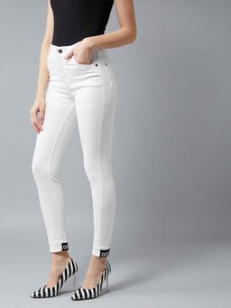 DOLCE CRUDO - White Solid Jeans