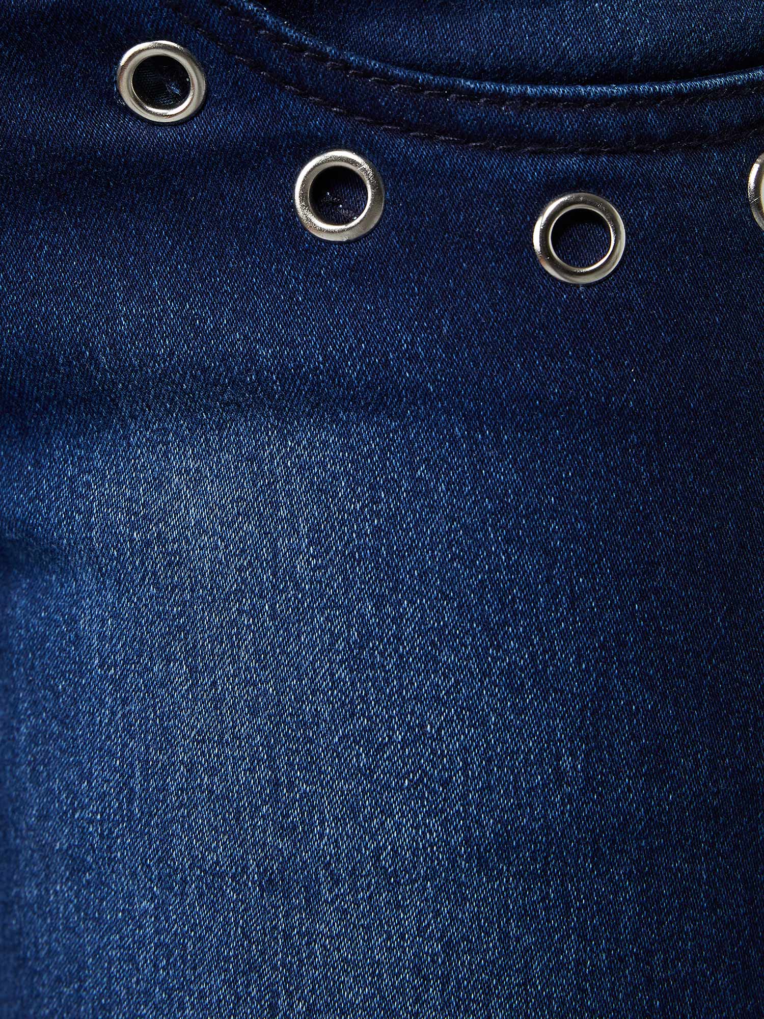 Buy Dolce Crudo Navy Blue Solid Jeans 