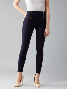 DOLCE CRUDO - Navy Blue Treggings