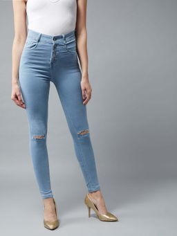 DOLCE CRUDO - Blue Skinny High Rise Denim Jeans