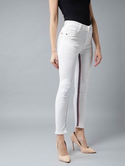 DOLCE CRUDO - White Solid Jeans