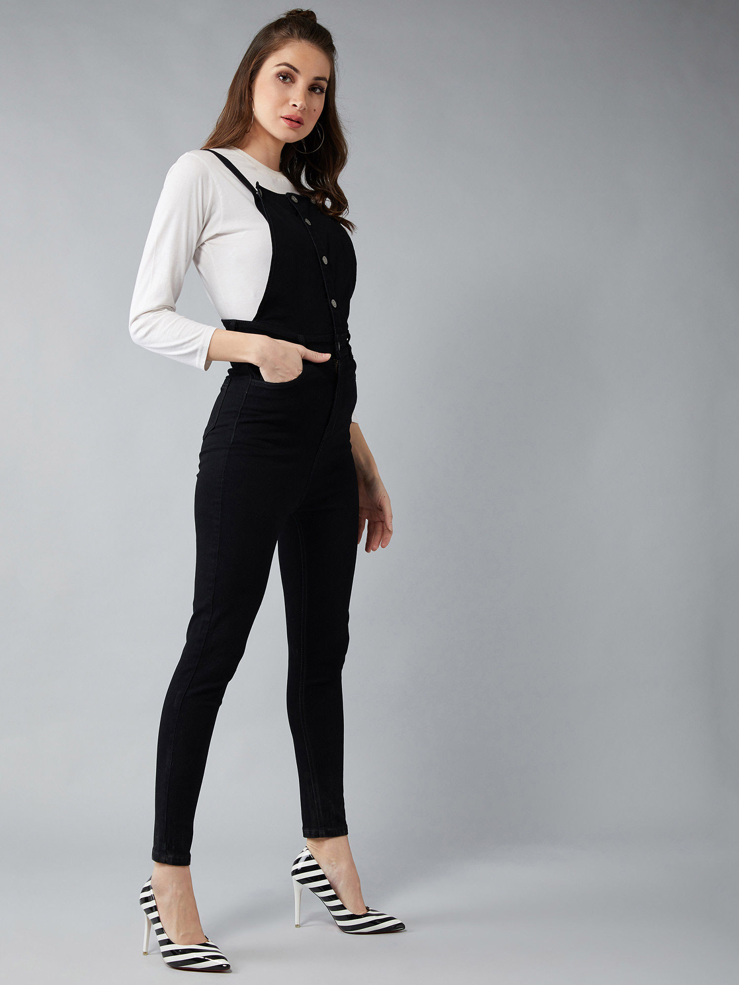 Buy DOLCE CRUDO Black Skinny High Rise 