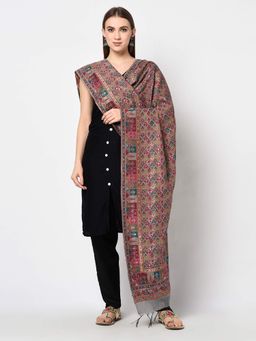 Safaa - Grey Self Design Dupatta