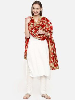 WEAVERS VILLA - Multicoloured Embroidered Dupatta