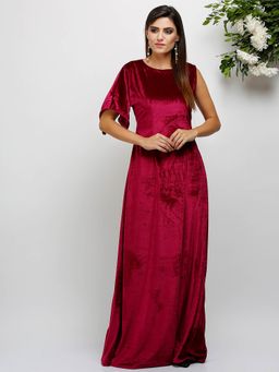 Kaanchie Nanggia - Magenta Solid Dress