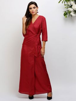 Kaanchie Nanggia - Red Solid Dress