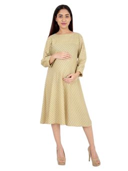 Morph Maternity - Women's Cotton Umbrella Maternity Dress - Yellow