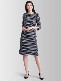 FABLE STREET - Black Printed Dress