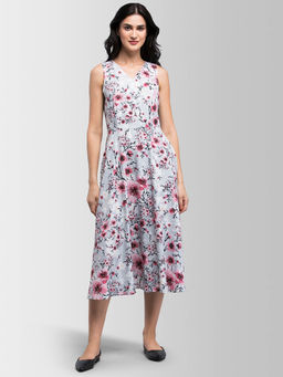FABLE STREET - Grey Floral Dress