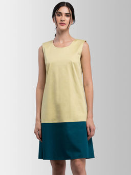 FableStreet - Yellow Solid Dress