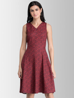FABLE STREET - Red Floral Dress