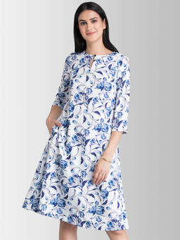 FABLE STREET - White Floral Dress