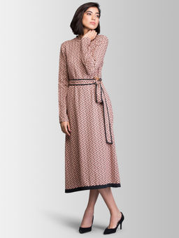 FABLE STREET - Brown Printed Dress
