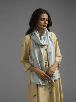 Ancestry - Powder Blue Scarf By Payal Pratap