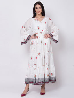 Biba - White Floral Maxi Dress