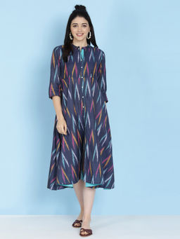 Biba - Blue Printed Dress