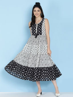 Biba - Black Printed Dress