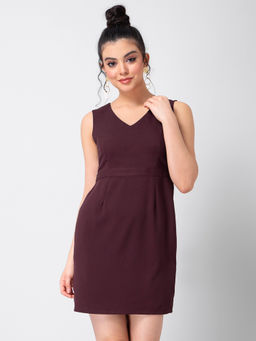 FabAlley - Purple Shift Mini Dress