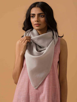 Ancestry - Everyday Button Detail Chanderi Scarf