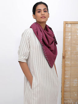 Ancestry - Wine Cotton Scarf