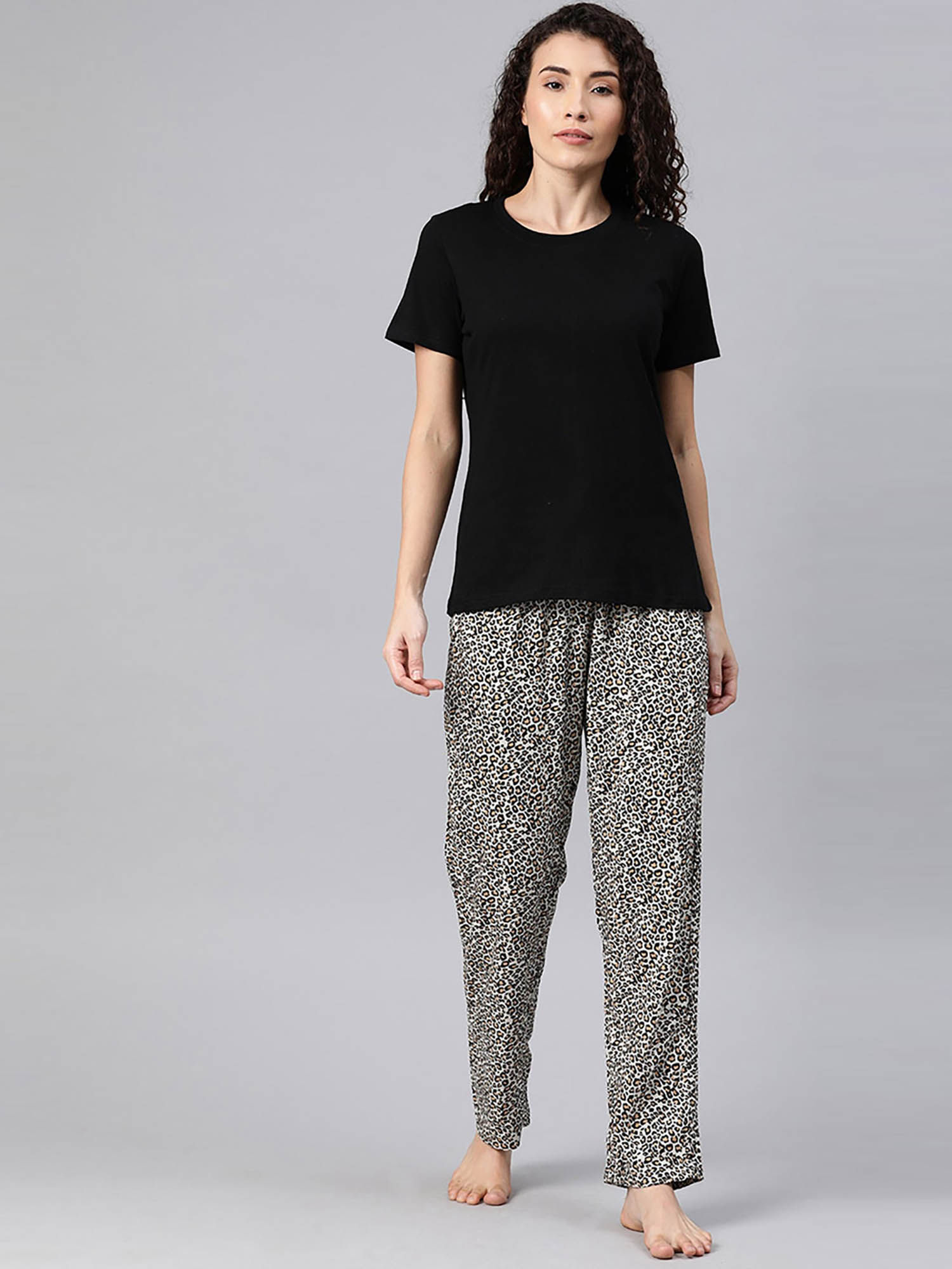 Drape In Vogue Women Black T-Shirt 