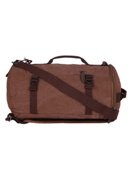 FUR JADEN - Brown Canvas 35L Duffle Bag