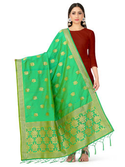 Mimosa - Green Banarasi Art Silk Dupatta
