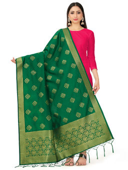 Mimosa - Green Banarasi Art Silk Dupatta