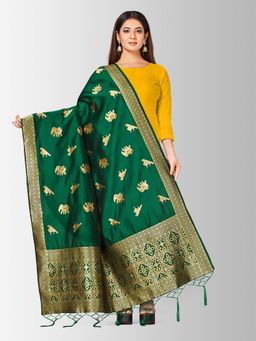 Mimosa - Green Banarasi Art Silk Dupatta