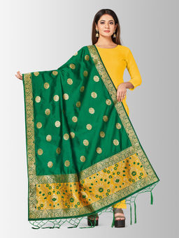 Mimosa - Green Banarasi Art Silk Dupatta