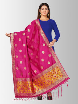 Mimosa - Pink Banarasi Art Silk Dupatta