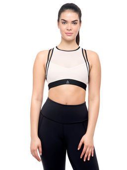 Reebok - S Strappy Mesh Bra Beige Studio Bra